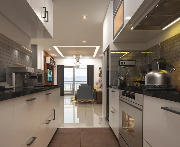 Contemporary Kitchen Design — Porous Greenway Chennai